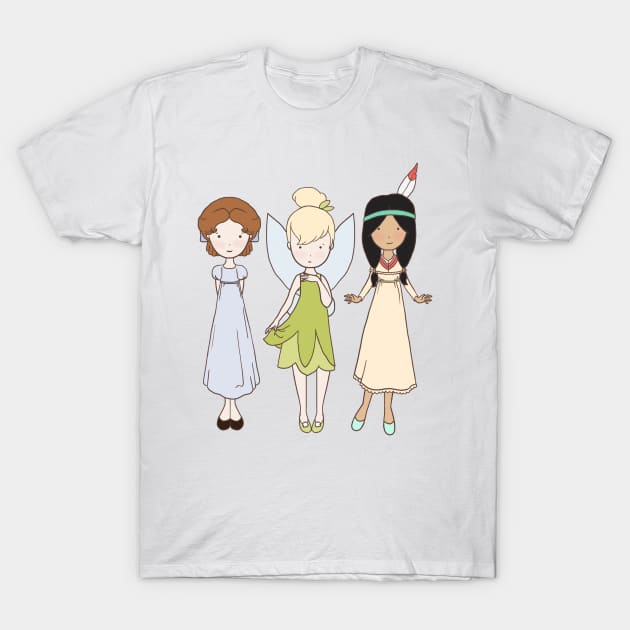 neverland girls T-Shirt by littlemoondance